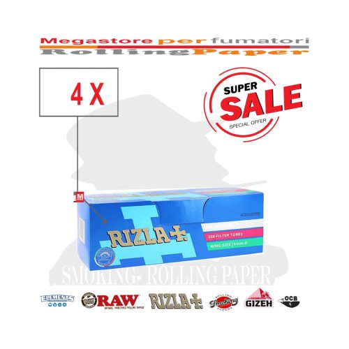 master-102 Άδεια τσιγάρα για γέμισμα Rizla King Size 8 mm με φίλτρο – 4 κουτιά των 250 τεμαχίων