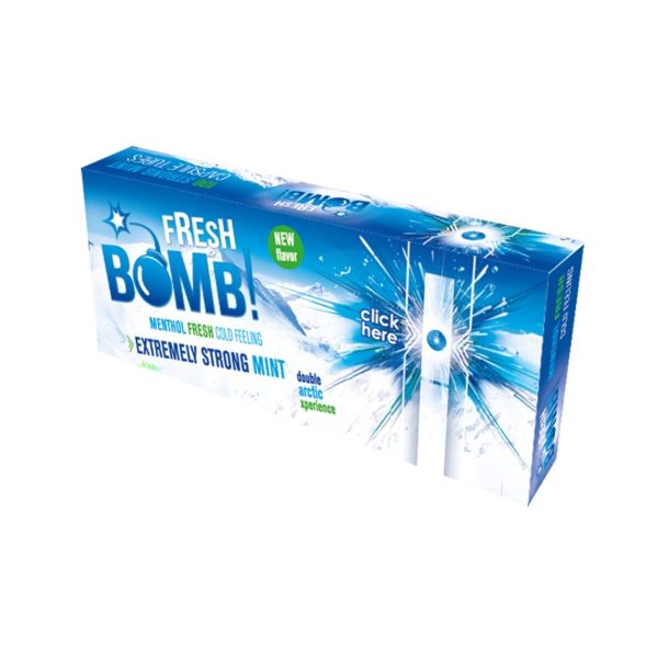 master-120 Άδεια τσιγάρα για γέμισμα Fresh Bomb Arctic Strong Mint Regular 8 mm – συσκευασία με 100 άδεια τσιγάρα