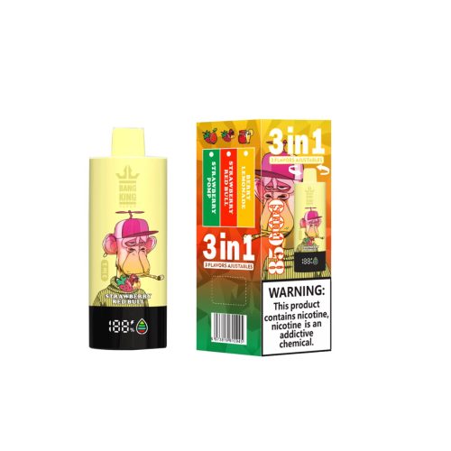 Bang King 85K 3-in-1 – 85.000 τζούρες – Φρούτα του δάσους / Red Bull Φράουλα / Pomp Φράουλα