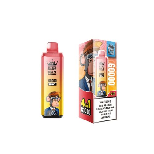 Bang Blaze 60K 4-in-1 – 60.000 τζούρες – Μύρτιλο Ice / Ροδάκινο Μάνγκο / Καρπούζι Πασιφλόρα / Πεπόνι Μήλο