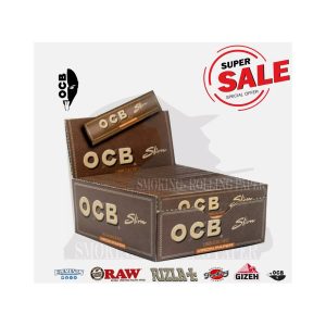 Χαρτάκια στριφτού OCB Virgin Brown Gold King Size Slim – συσκευασία με 50 πακετάκια