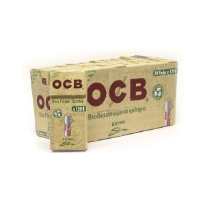 Φιλτράκια OCB Organic ECO Ultra Extra Slim 5,7 mm – 20 κουτιά των 120 φίλτρων