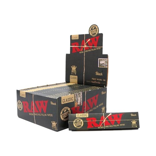 master-266 Χαρτάκια στριφτού RAW Classic Black King Size Slim – συσκευασία με 50 πακετάκια