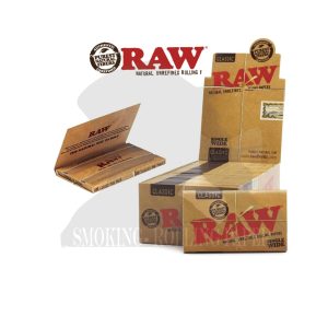 Χαρτάκια στριφτού RAW Classic Wide Regular – συσκευασία με 25 πακετάκια