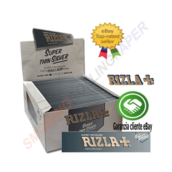 Χαρτάκια στριφτού Rizla Silver King Size – συσκευασία με 50 πακετάκια