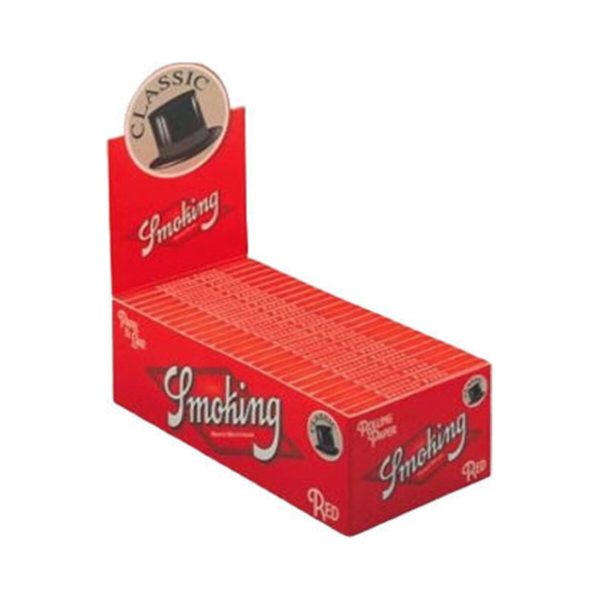 Smoking Classic Red Regular Size Rolling Papers – Pack of 50 Booklets