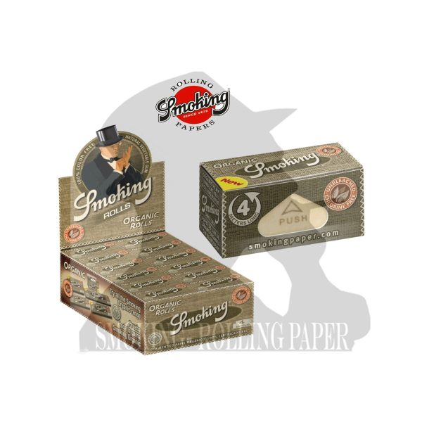 Χαρτάκια στριφτού σε ρολό Smoking Organic Rolls King Size Slim – 24 ρολά