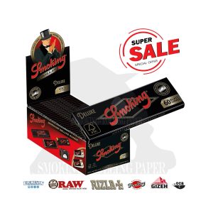 Χαρτάκια στριφτού Smoking Deluxe Black Regular – συσκευασία με 50 πακετάκια