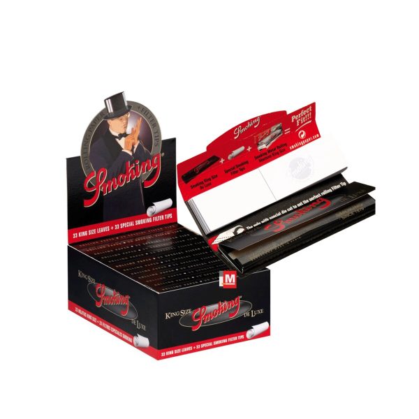 master-350 Χαρτάκια στριφτού Smoking Deluxe King Size με φίλτρα – συσκευασία με 24 πακετάκια