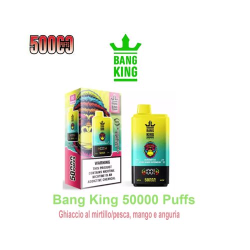Bang King 50K 2-in-1 – 50.000 τζούρες – Blueberry Ice / Ροδάκινο Μάνγκο Καρπούζι