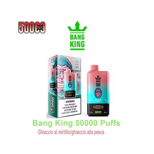 Bang King 50K 2-in-1 – 50.000 τζούρες – Blueberry Ice / Peach Ice
