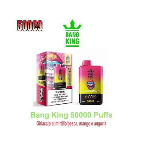 Bang King 50K 2-in-1 – 50.000 τζούρες – Τσιχλόφουσκα Φράουλα / Μάνγκο και καρπούζι