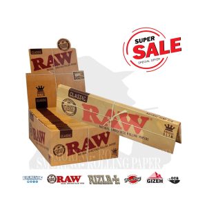Χαρτάκια στριφτού RAW Classic King Size Slim – συσκευασία με 50 πακετάκια