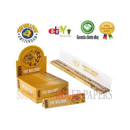 master-382 Χαρτάκια στριφτού The Bulldog Brown King Size Slim – συσκευασία με 50 πακετάκια