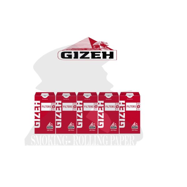 master-40 Φιλτράκια Gizeh Red Regular 8 mm με δοσομετρητή – 10 θήκες των 100 φίλτρων