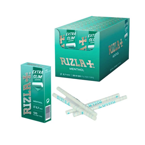 Φιλτράκια Rizla Menthol Pop Tips Ultra Slim 5,7 mm σε στικ – 120 φίλτρα