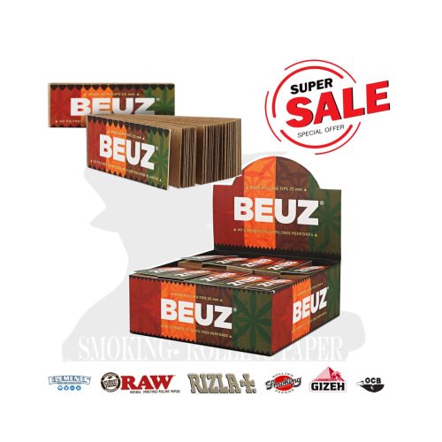 Χάρτινα τζιβανάκια BEUZ Brown από κάνναβη King Size 60 × 25 mm – 40 μπλοκάκια